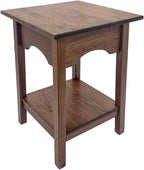 Peaceful Classics 2-Tier Side Table - Living Room Tables, Living Room Furniture, End Table and Night Stands for Bedside, Bedroom Side Table, Small End Tables with Shelf for Storage, (Special Walnut)