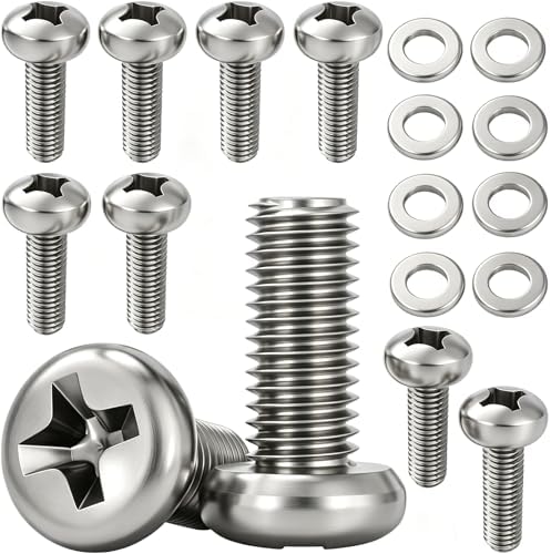 M4 Screws M4x12mm for TV Mount or Monitor 30 Inch or Small VESA Mount Screw Mounting Phillips Head Screw Pack of 8