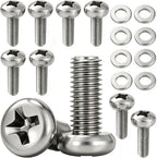 M4 Screws M4x12mm for TV Mount or Monitor 30 Inch or Small VESA Mount Screw Mounting Phillips Head Screw Pack of 8