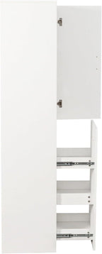 Kitchen Pantry Cabinet, 70.87" Tall Storage Cabinet with 3-Tier Pull-Out Shelves, Freestanding Cabinet with Door, 2 Adjustable Shelves, White Cupboard for Kitchen, Dining Room
