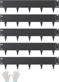 VEVOR Steel Landscape Edging, 5 Packs 39 x 5 in Rust-Resistant Metal Landscape Edging, Bendable Garden Edging Border, Heavy Duty Lawn Edging, Easy-to-Install, Flower Bed Yard Pathway Divider Black