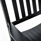Outsunny Outdoor Rocking Chair High Density Wooden Rockers Black | Patio Rocking Chair, Smooth Curves, for Lawn Garden Porch, Supports Up to 350lbs