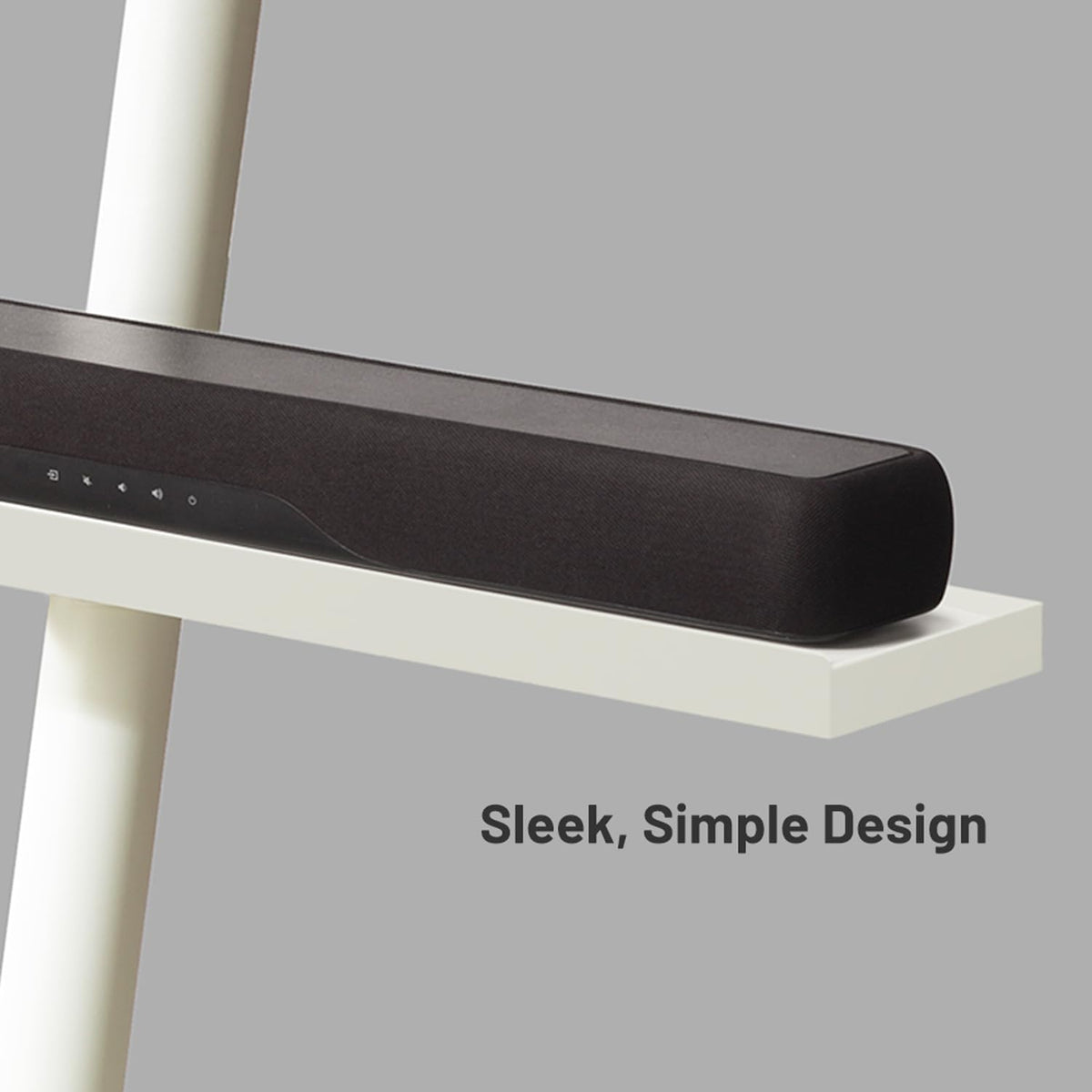 WALL 37.4" Soundbar Shelf for TV Stand Seven Stand A2 Models, Satin White | Compatible with WALL SEVEN STAND TV Stands, Creates a Floating Look for Soundbars, Remotes& Small Devices, Flexible Placement