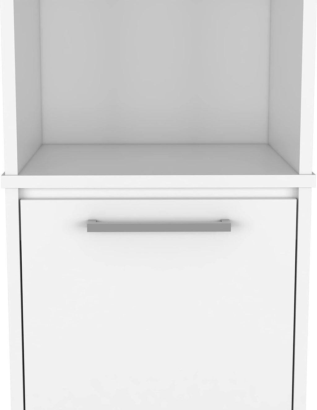 FM FURNITURE White Pantry Cabinet with Adjustable Shelves, Manufactured Wood, Tall Kitchen Pantry Storage Cabinet with Door