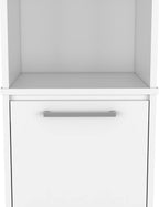 FM FURNITURE White Pantry Cabinet with Adjustable Shelves, Manufactured Wood, Tall Kitchen Pantry Storage Cabinet with Door