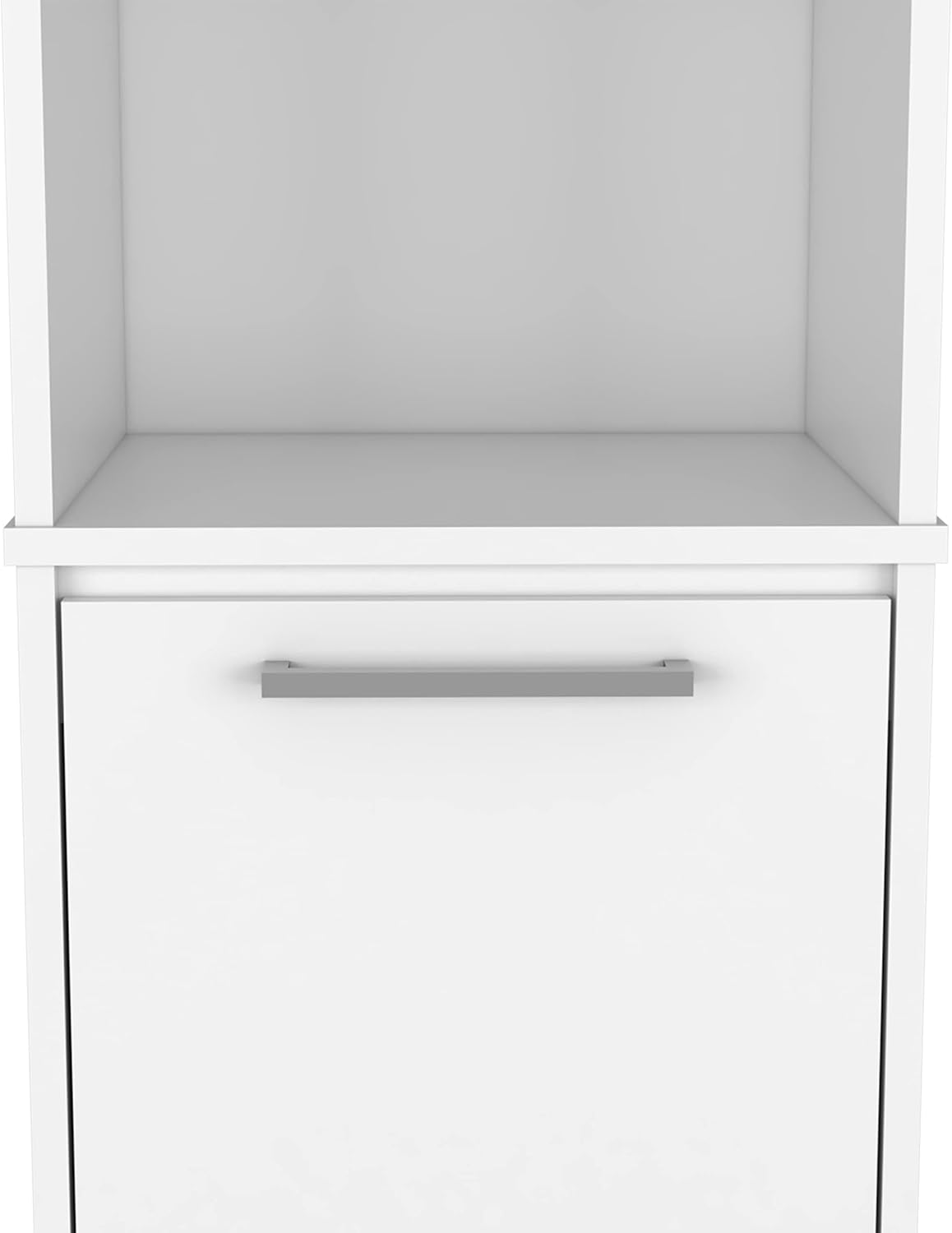 FM FURNITURE White Pantry Cabinet with Adjustable Shelves, Manufactured Wood, Tall Kitchen Pantry Storage Cabinet with Door