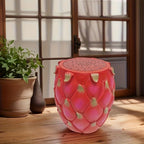 Fruit-Inspired Stool,End Table:Multi-Functional Furniture–as Seating,Stylish Side Table,Home Decor Plant Stand (Red Dragon, Inches, 13.78, Inches, 11.80, Inches, 11.80)
