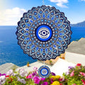 Evil Eye Wind Spinner-3D Metal Hanging Wind Spinners, Perfect Ornament Gifts for Women/Men, 12 Inch Spinfinity Wind Spinner for Outdoor & Indoor Decorations, Yard Art, Garden Decoration