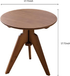 Maydear Bamboo Round Side Table Small Accent Table or Coffee Table for Living Room, Bedroom, or Office, Easy Assembly, 3-Leg Design