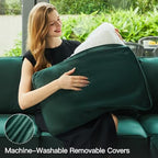 Belffin Modular Sectional Sofa with Storage Seat Oversized U Shaped Couch with Reversible Chaise Velvet Sofa Set with Ottoman Green