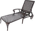 Saiveina Aluminium Cast Lounge Chair 1pcs Brown