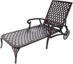 Saiveina Aluminium Cast Lounge Chair 1pcs Brown