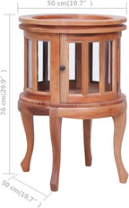 Vitrine Cabinet,Nightstand,Telephone Table,Bedside Sofa Table,for Living Room,Entryway, Hallway,Kitchen, Bedroom,With 1 tray,2 doors and 1 compartment,Natural 19.7"x19.7"x29.9" Solid Mahogany Wood