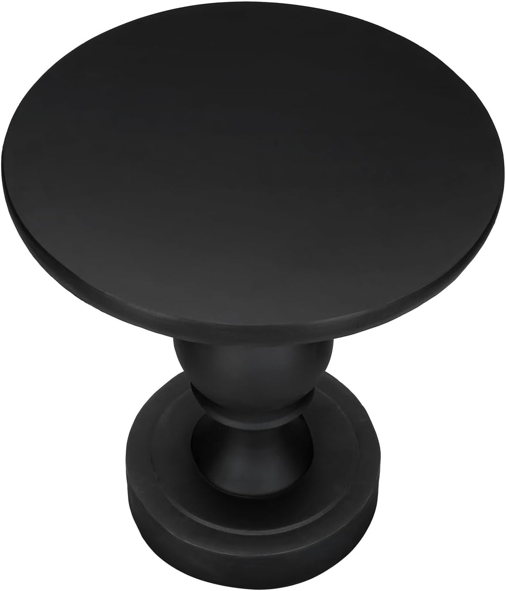 Monarch Specialties I 4162 Accent Table, 25" H, Indoor Or Outdoor, Bedroom, End, Living Room, Nightstand, Round, Side Table, Black, Transitional
