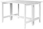 GDFStudio Marford 47" Extendable Dining Table, Modern Rectangular Kitchen Dinner Table for 4 with Drop Leaf, Wooden Dining Furniture for Kitchen Office Conference Room, Console Dining Table, White