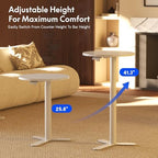 FLEXISPOT Gas Spring Lift Sit-to-Stand Table,20" Round Bar Table | With One-Touch Lift,Flexible Height 25.8"–41.3",19.7" High-Top Pub Table for Balcony,Kitchen, Apartment & Small Spaces,White