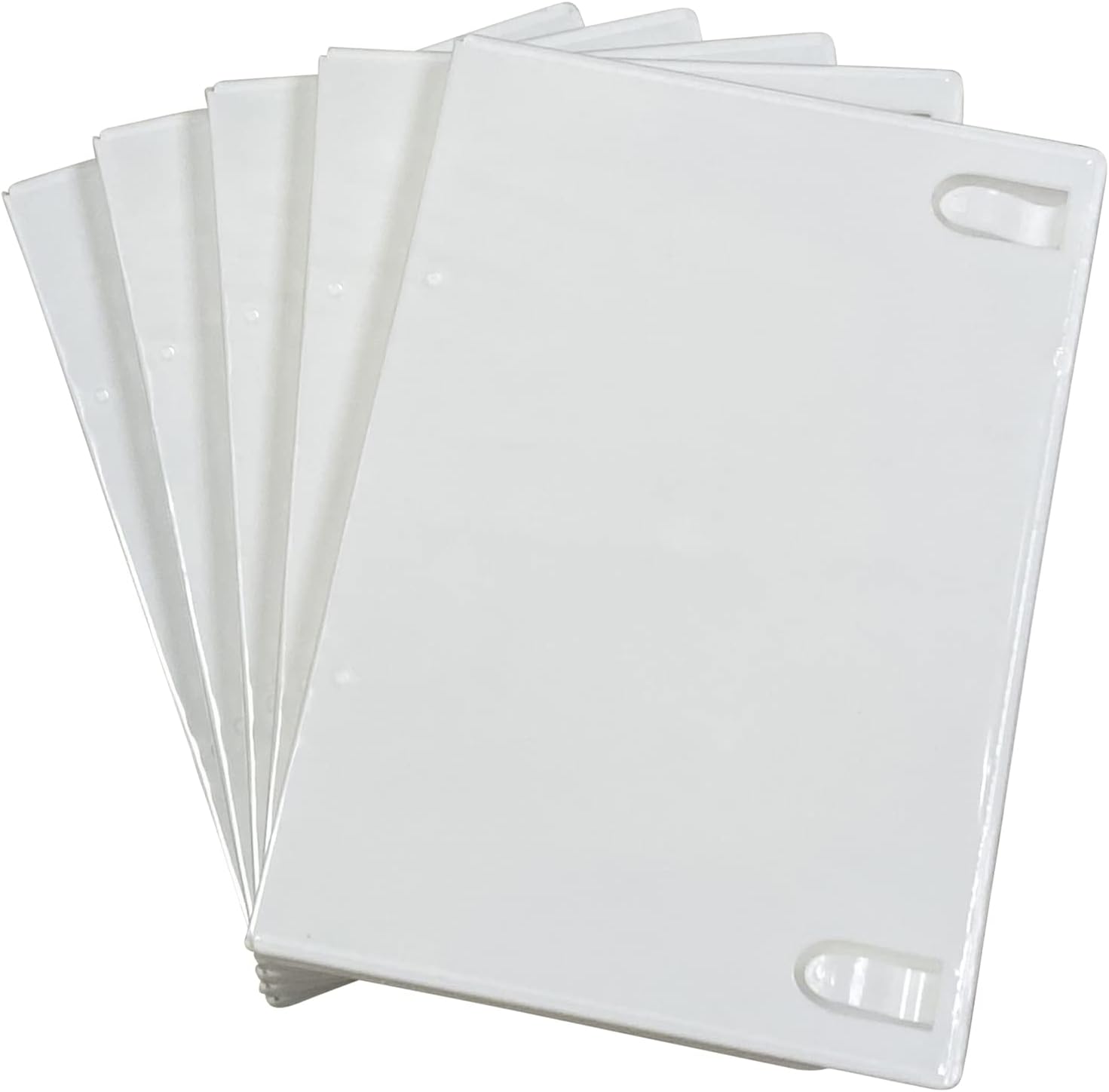 10 Pack Maxtek Standard 14mm White Single Disc CD & DVD Cases with Outer Clear Artwork Insert Sleeve. Compatible for Nintendo Wii Discs.