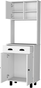 Emily White 1-Drawer Kitchen Pantry