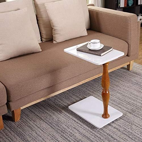 Telephone Table, Marble Sofa Side Table,Magazine Table,Telephone Table,Square Mobile Coffee Table(Color:White,Size:16.7311.6123.62in)