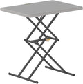 FanttikOutdoor Small Folding Table Quick Adjust 3 Heights, TV Tray, Dining | 2-Second One-Handed Adjustable Height, Foldable Laptop Desk, 3.2" Folded, No Assembly, 28 inch, 1 Pack, Grey Zeta X1 Pro