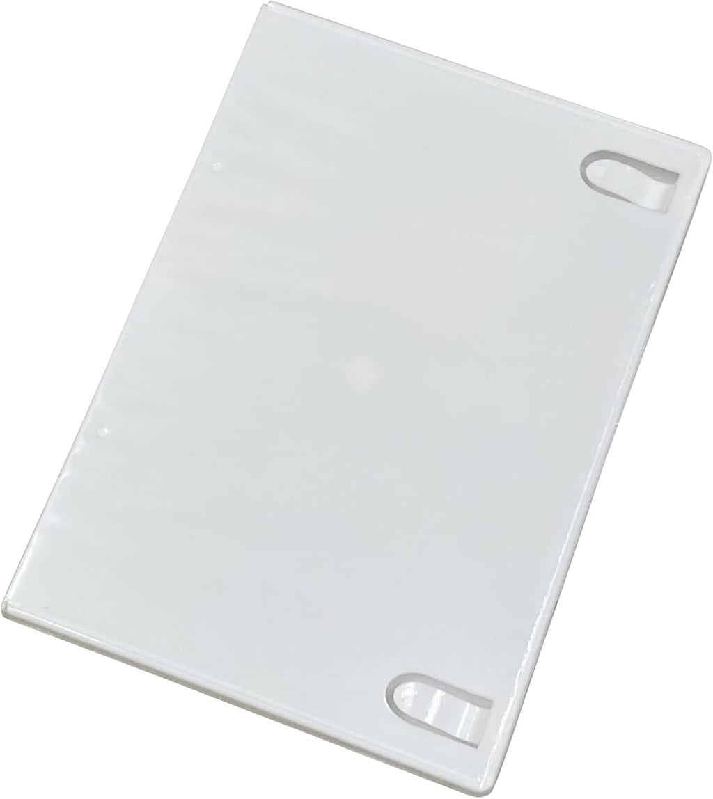 10 Pack Maxtek Standard 14mm White Single Disc CD & DVD Cases with Outer Clear Artwork Insert Sleeve. Compatible for Nintendo Wii Discs.
