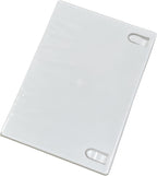 10 Pack Maxtek Standard 14mm White Single Disc CD & DVD Cases with Outer Clear Artwork Insert Sleeve. Compatible for Nintendo Wii Discs.