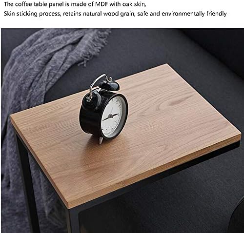 Telephone Table, C-Shaped Sofa Side Table,Nightstand,Living Room Telephone Tables,Coffee Laptop (Color:Wood,Size:15.7411.8123.62in)