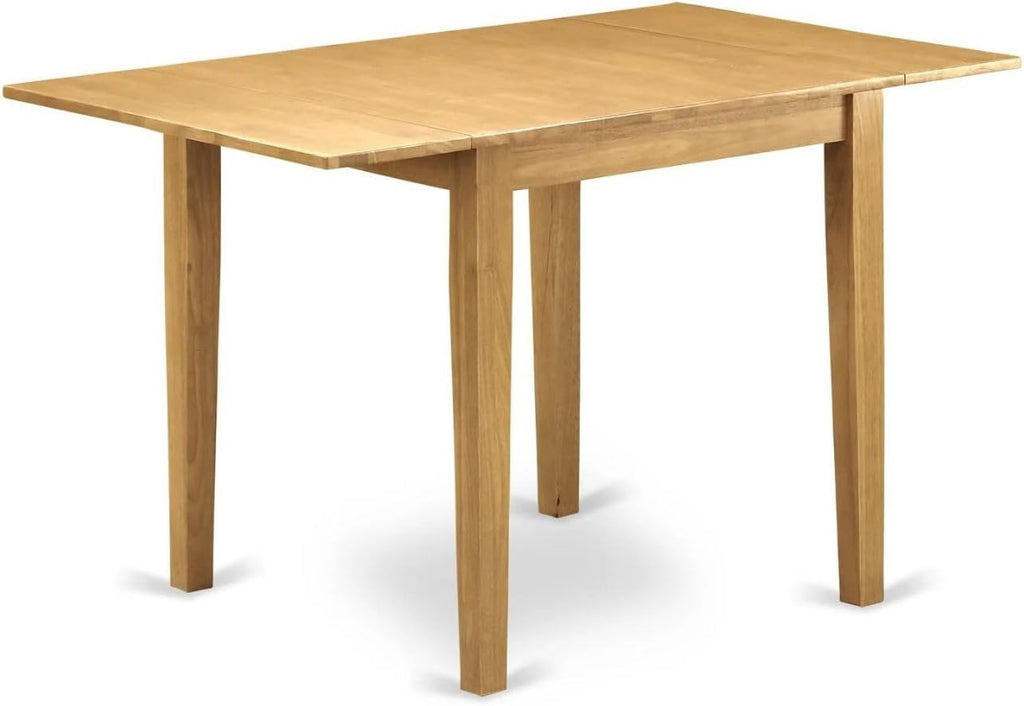 East West Furniture NDT-OAK-T Norden Dining Table - a Rectangle Wooden Table Top with Dropleaf & Stylish Legs, 30x48 Inch, Oak