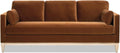 Jennifer Taylor Home Knox 84" Modern Farmhouse Performance Velvet Fabric Living Room Sofa Couch in Burnt Orange
