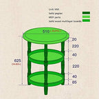 Telephone Table, Small Coffee Table,Telephone Side Table,Living Room Sofa Side Table,Three-Tier Storage Table,Round Solid Wood Table,2 Colors(Color:Walnut,Size:20.0720.07