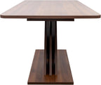 70.87'' Extendable Wood Dining Table, Modern Multifunctional Rectanglar Kitchen Dinner Table for Living Room Home Office, X-Shaped Base, Easy Assembly, Walnut