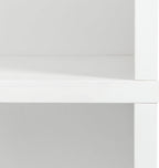 Freestanding Cabinet with Inadjustable Shelves and Two Doors for Kitchen, Dining Room, White
