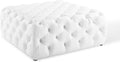 Modway EEI-3773-WHI Anthem Tufted Button Large Square Faux Leather Ottoman, White