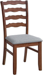 ACTU-Wood Chairs Classic Ladder Back Dining Chairs Set of 2, Cherry Color