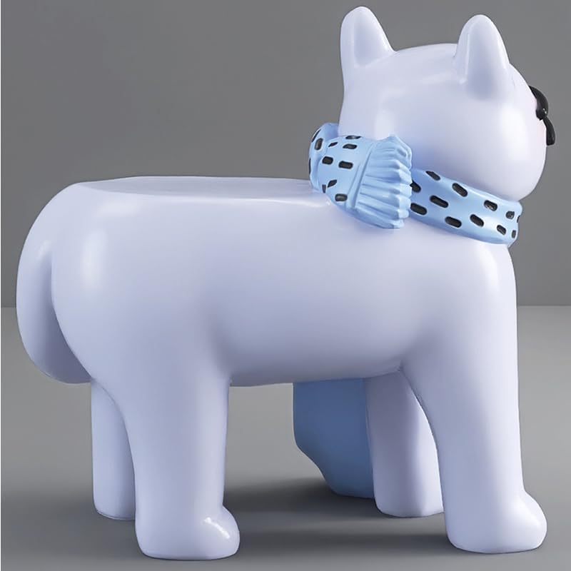 AETVRNI Adorable Cat-Shaped Side Table, 21" Lx13 Wx20 H,Animal-Shaped Resin Decor Kitty Nightstand End Table for Cat Lovers Living Room Bedroom,White