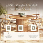 POLY & BARK Weave Dining Chair – Mid-Century Modern Wishbone Dining Chair with Arms, Solid Wood Frame, Indoor Use – Oak – Single - Ideal for Dining Room, Kitchen, or Stylish Accent Setting