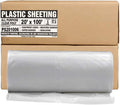 Aluf Plastics Plastic Sheeting - 20' x 100', 6 MIL Heavy Duty Gauge - Clear Vapor and Moisture Barrier Sheet Tarp/Drop Cloth for Painting & Furniture (1 Pallet of 25 Pack)