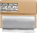 Aluf Plastics Plastic Sheeting - 20' x 100', 6 MIL Heavy Duty Gauge - Clear Vapor and Moisture Barrier Sheet Tarp/Drop Cloth for Painting & Furniture (1 Pallet of 25 Pack)