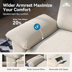 SUNSHINE VALLEY Oversized 123.6" L Shaped Sectional Couch for Living Room