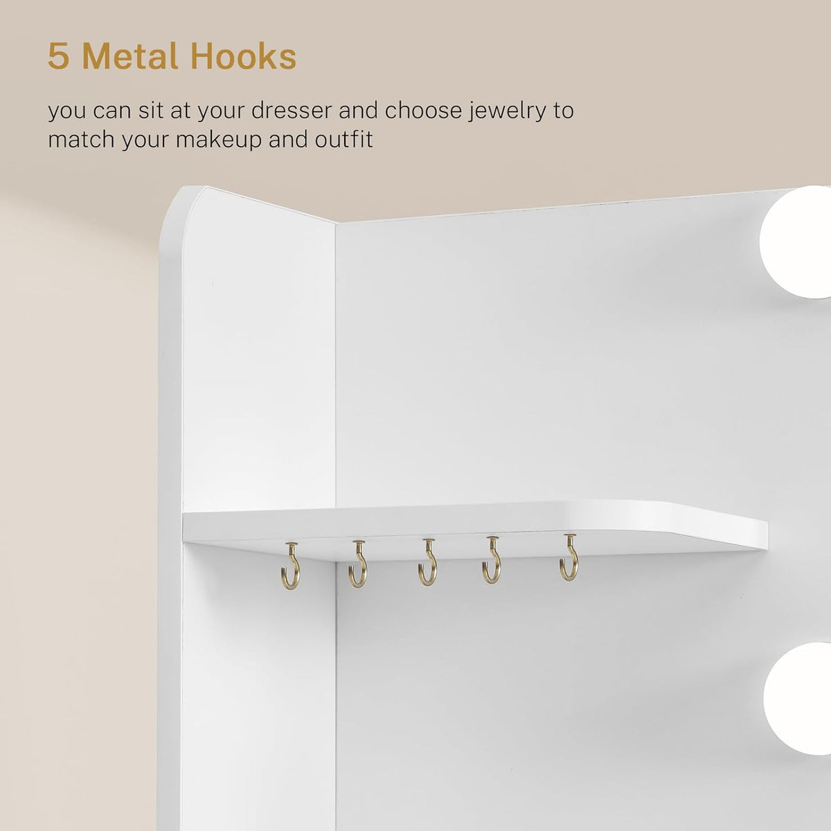 FIONESO Large Vanity Desk with Mirror and Lights, Makeup Vanity with 11 Drawers & 6 Open Shelves, 3 Lighting Modes, Brightness Adjustable, Vanity for Girls, White