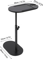 TOPINCN Small C-Shaped Side Table, Black, 40 x 22 x 32.2 Inches, Modern End Table for Living Room, Bedroom