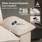 HERA'S HOUSE 3-Seat L Shaped Modular Cloud Couch Sectional Sofa Ottoman