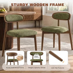 Dining Chairs Set of 6, Upholstered Dining Room Chairs with Solid Wood Legs