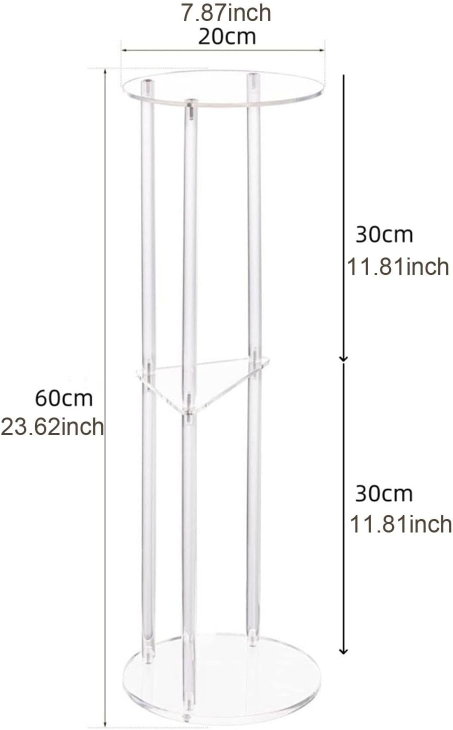 Clear Acrylic Side Table, NightStand, Modern Small Drink Side Table Furniture for Home Bedroom Bedside Living Room Hallway