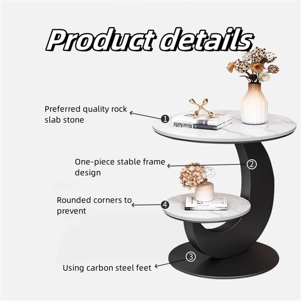 Side Tables Living Room, Corner Table, Bed Side Table, Accent Tables Living Room, Bedroom Side Table, Bedroom Couch for Small Rooms End Table(Gold,50cm-19.7in)