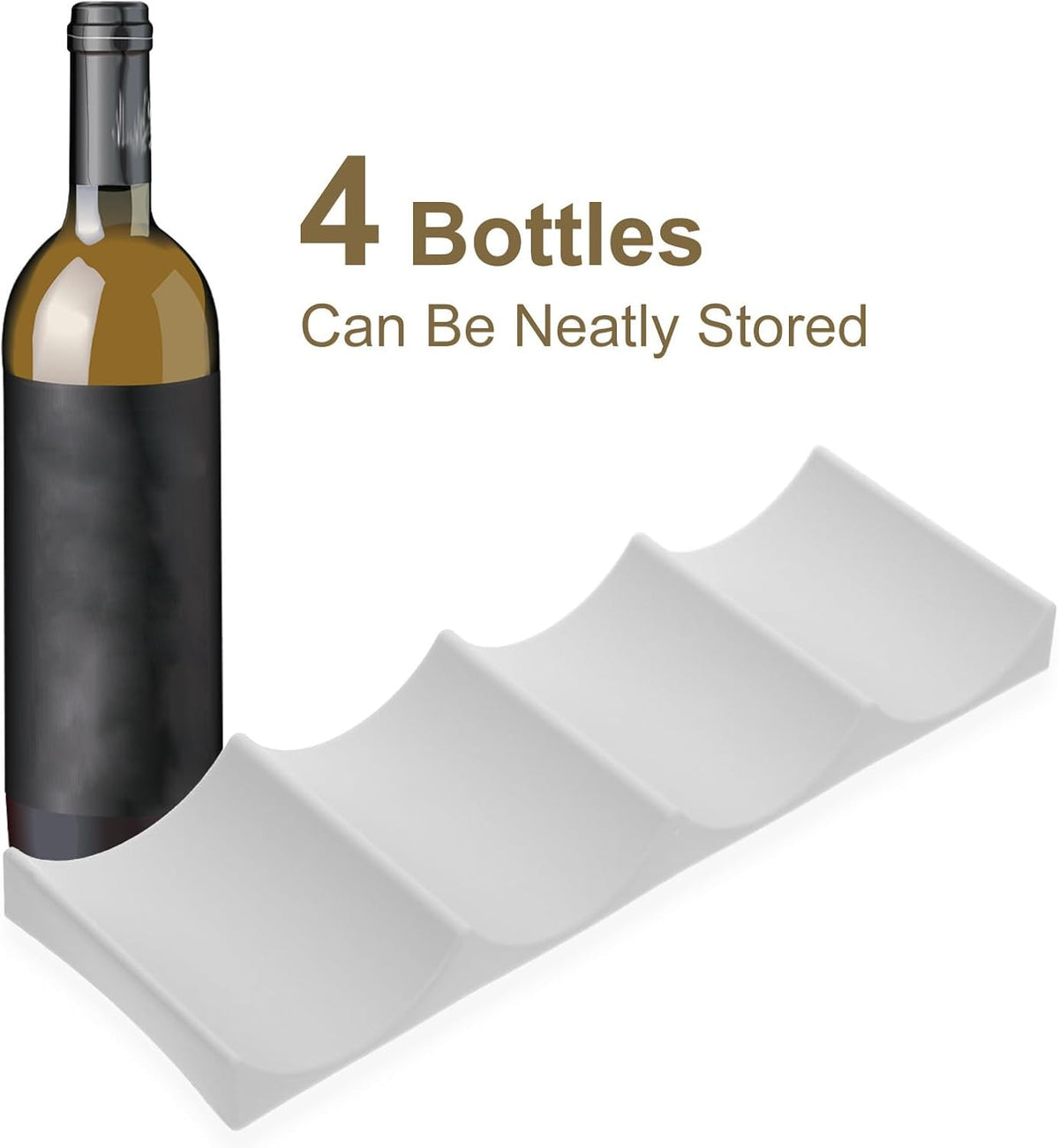 POPETPOP 2pcs Wine Bottle Holder for Refrigerator and Cabinet, Space Saving Drink Organizer with Easy Installation, Stylish Pp Material Rack for Kitchen, Pantry, and Fridge Storage