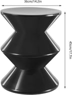 3 Layers Small Night Stand for Couch, Sofa, Modern Side Table Round End Table Sofa Stool Pedestal End Table for Living Room (Black)
