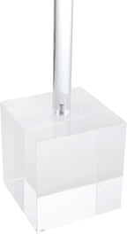 Clear Acrylic End Table,Side Table,Clear,for Livingroom,13.5 x 13.5 inch, 23 inch High