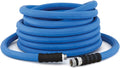 BluSeal Hot/Cold Water Rubber Garden Hose, 100% Rubber, Ultra-Light, Super Strong, 500 PSI, 50F to 190F Degrees, High Strength Polyester Braided (1" x 100)