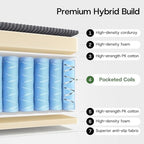 Convertible 4-in-1 Folding Sofa Bed Sleeper Chair Couch Foldable Chaise Lounger & Mattress Pocket Coils+Foam Fill Medium Support, No Assembly for Living Room/Bedroom, Twin